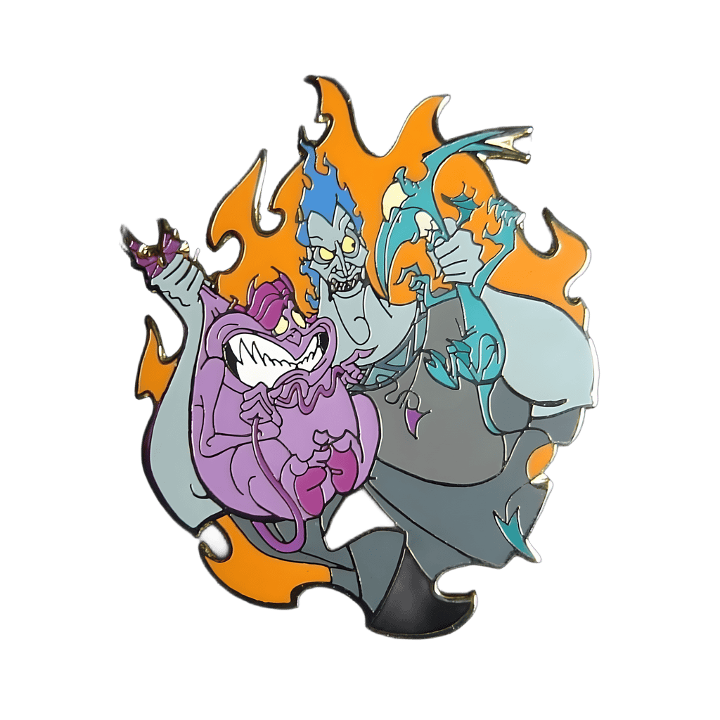 Hades Holding Pain and Panic Disney pin
