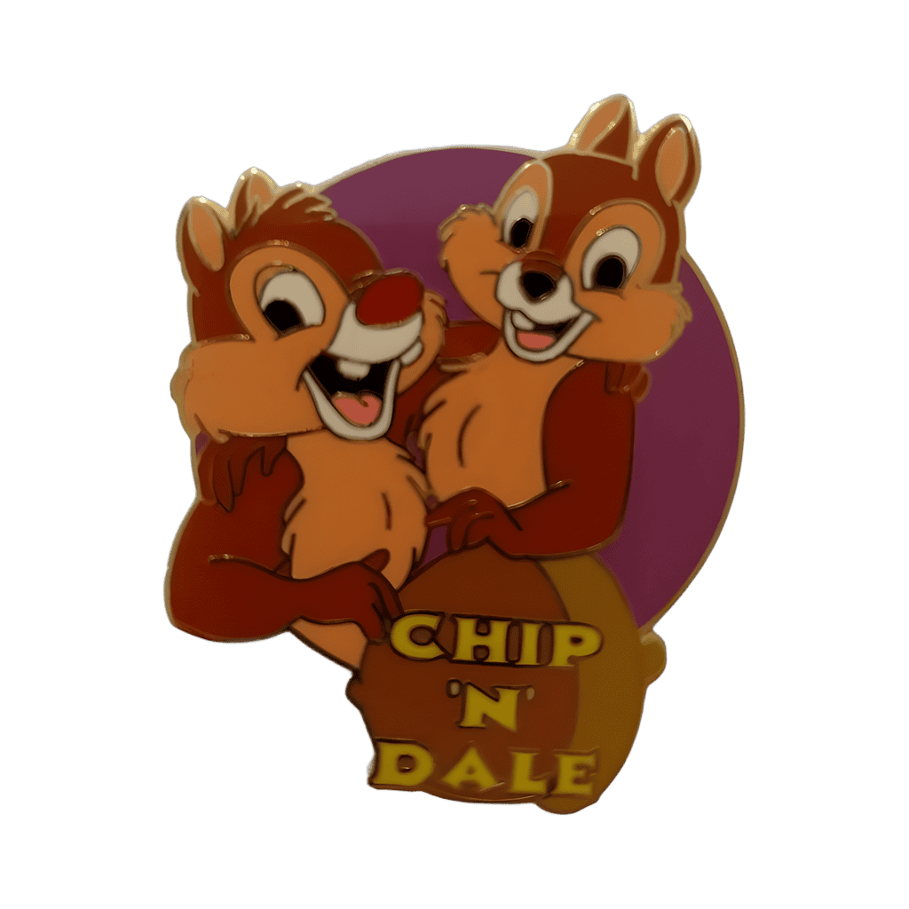 Chip and Dale Name on Acorn Disney pin