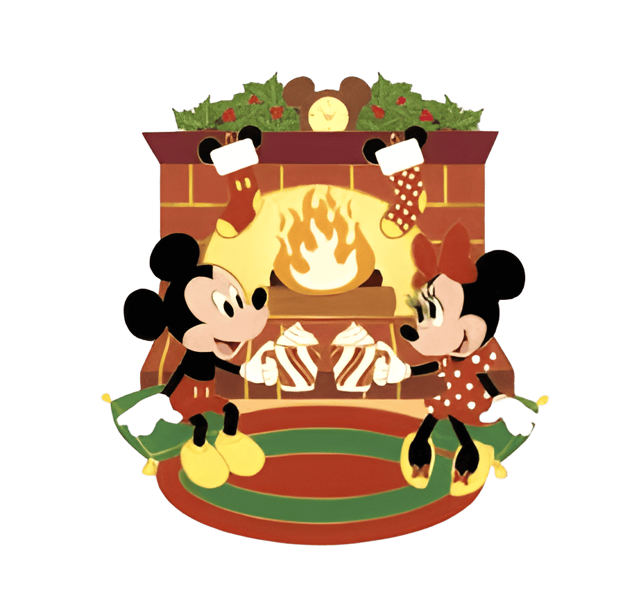 Mickey & Minnie Hot Cocoa Fireplace Disney pin