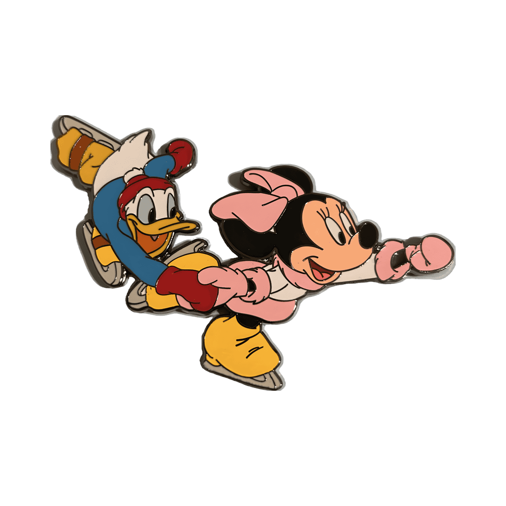 Boxed Exit Gift Set (Skating) - Donald and Minnie Disney pin