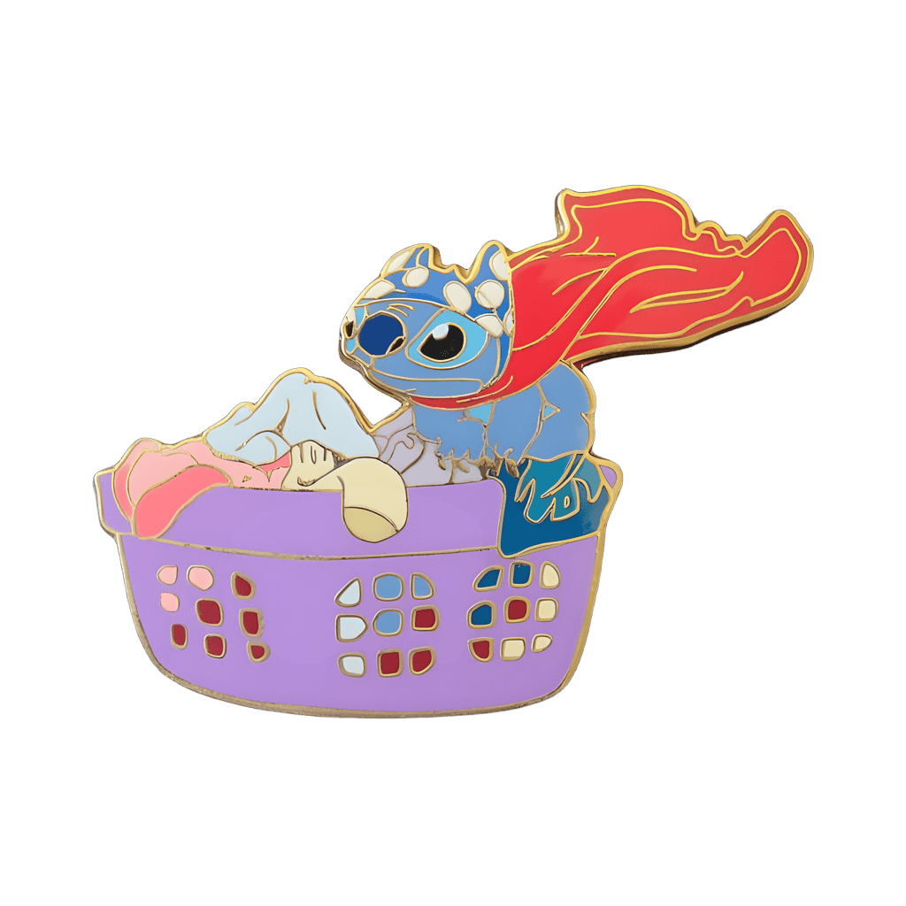 Stitch in Laundry Basket Disney pin