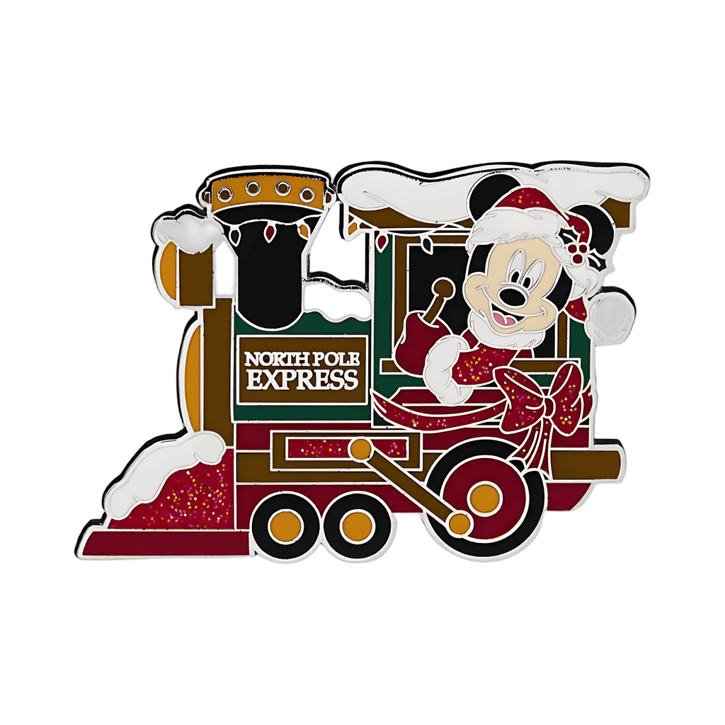 Santa Mickey Mouse Locomotive Train Disney pin
