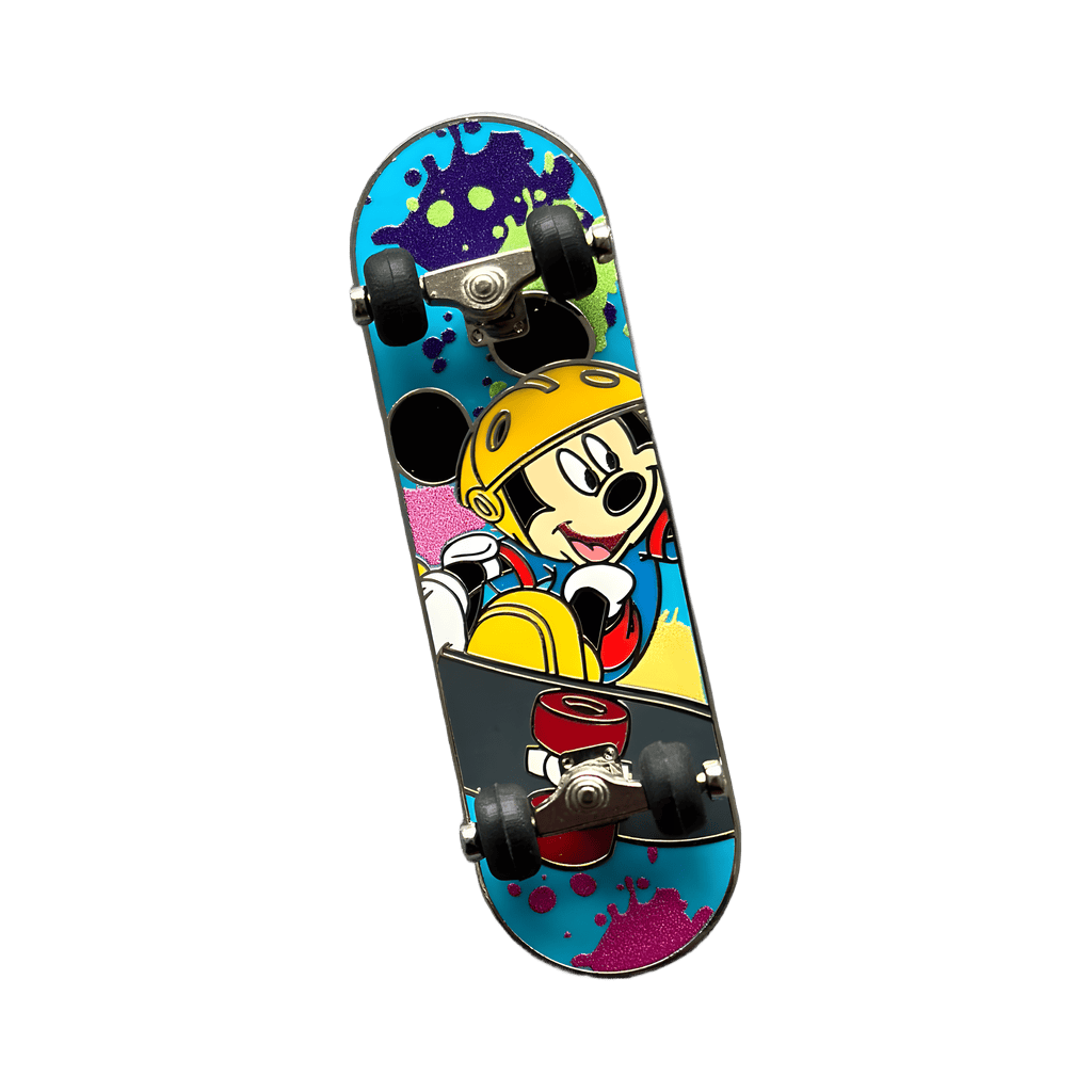 Mickey with paint splatter skateboard Disney pin