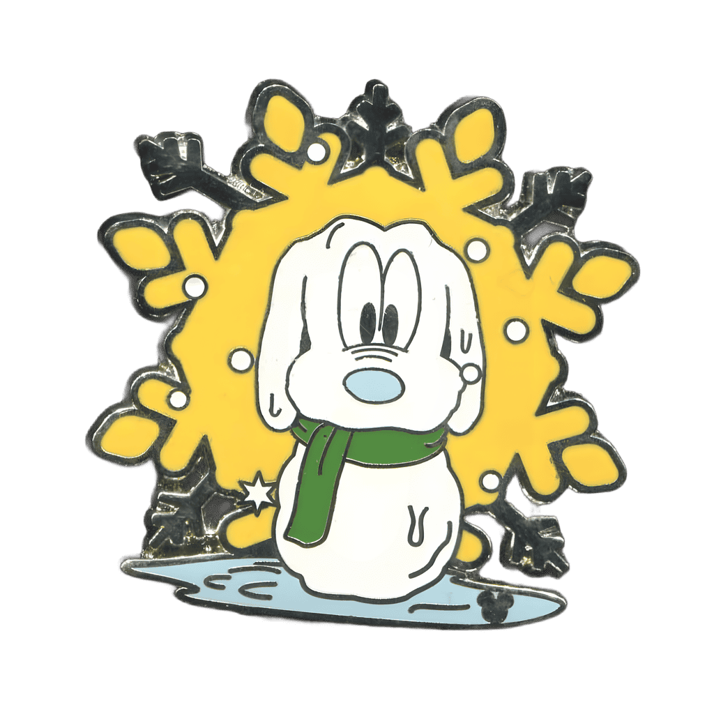 Snowflake Hidden Mickey Pluto Disney pin