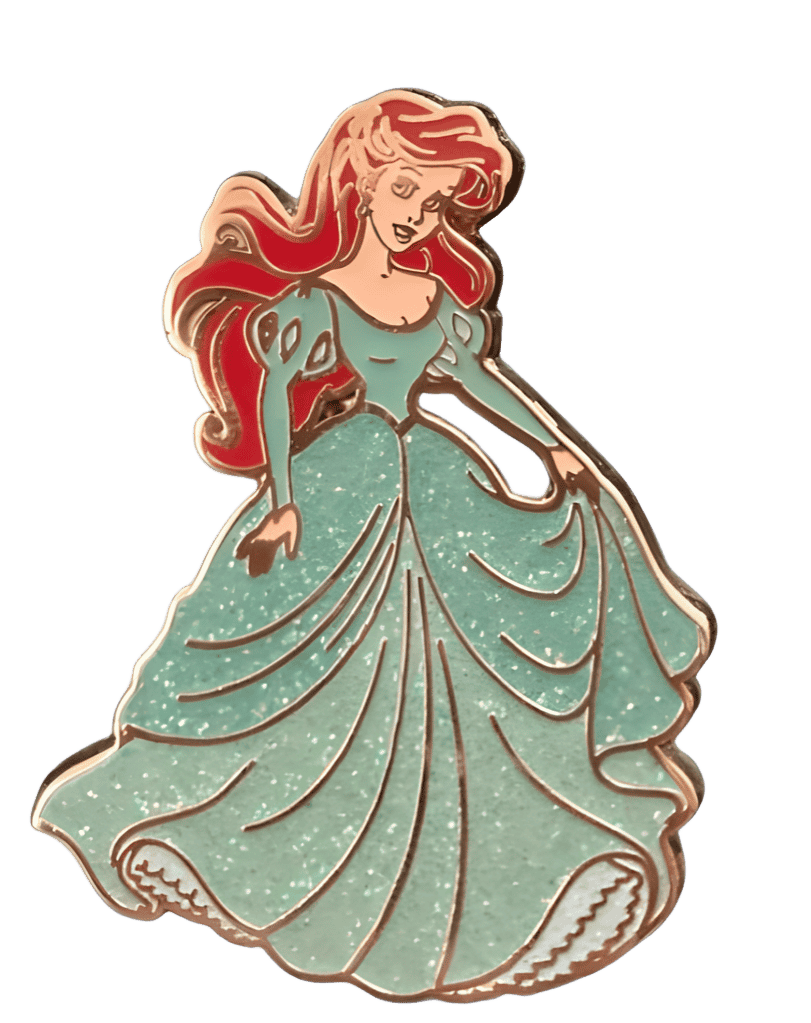 Ariel in Glitter Teal Dress Disney pin