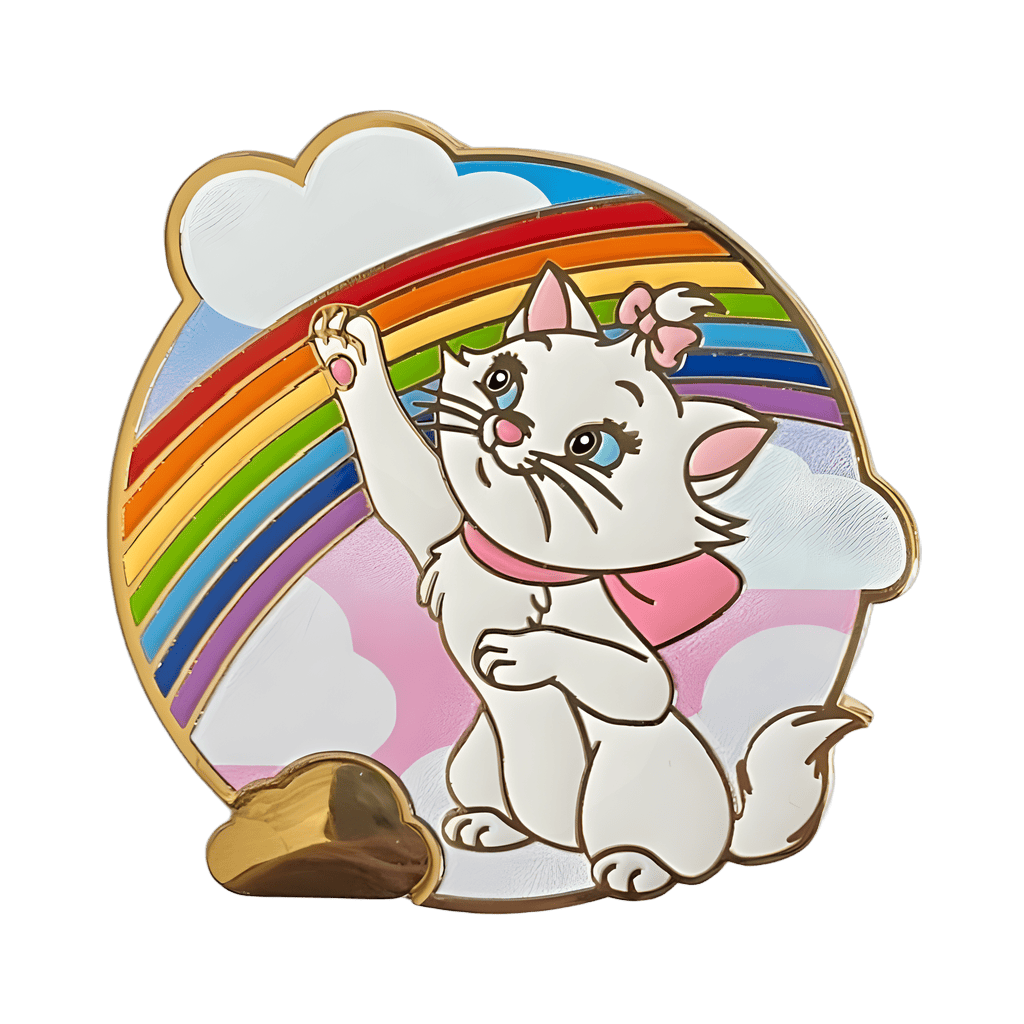 Marie with Rainbow and Gold Cloud Disney pin