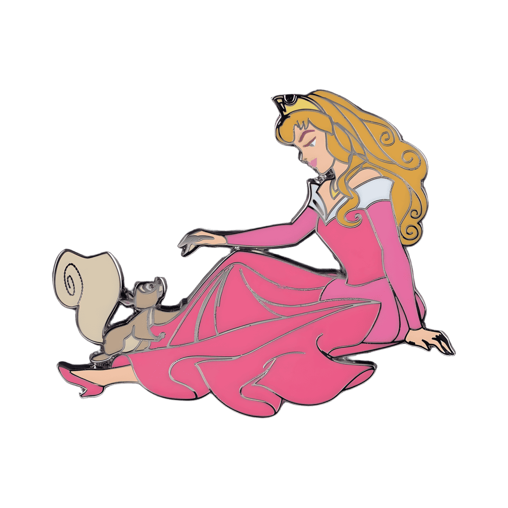 Aurora and squirrel Disney pin