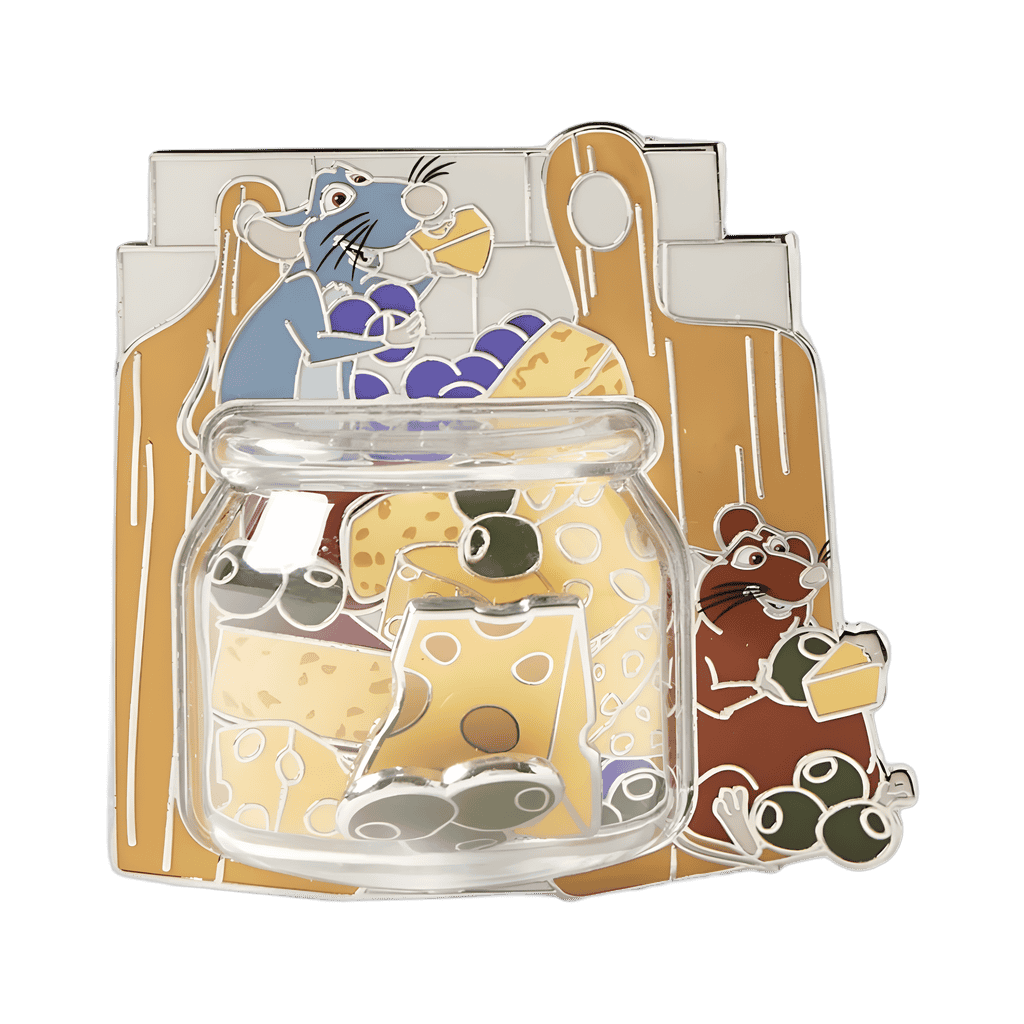 Remy and Emile & cheese and olives Disney pin