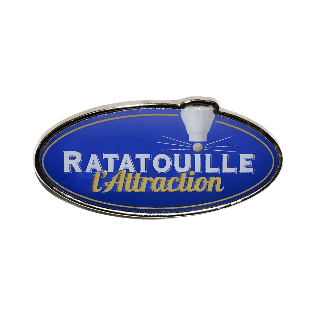 Oval Ratatouille l'Attraction Logo Disney pin