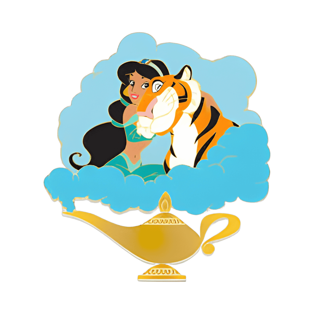 Magic Lamp Pin - Jasmine & Rajah Disney pin