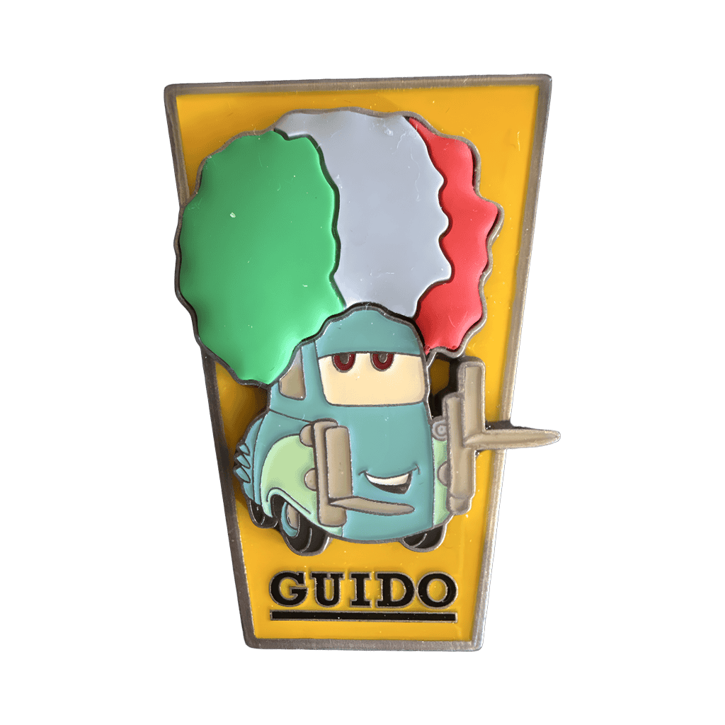 Guido with Italian Flag Wig Disney pin