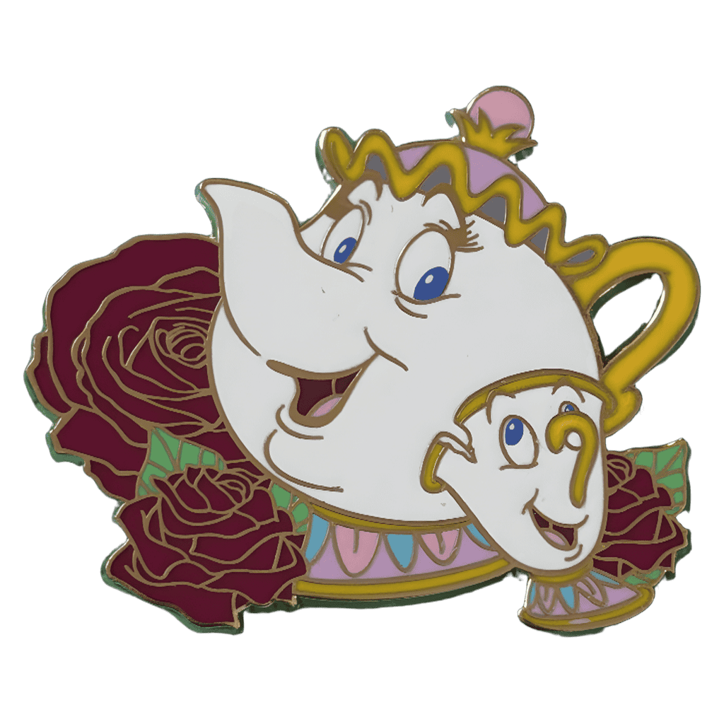 Mrs.Potts with Chip and Roses Disney pin