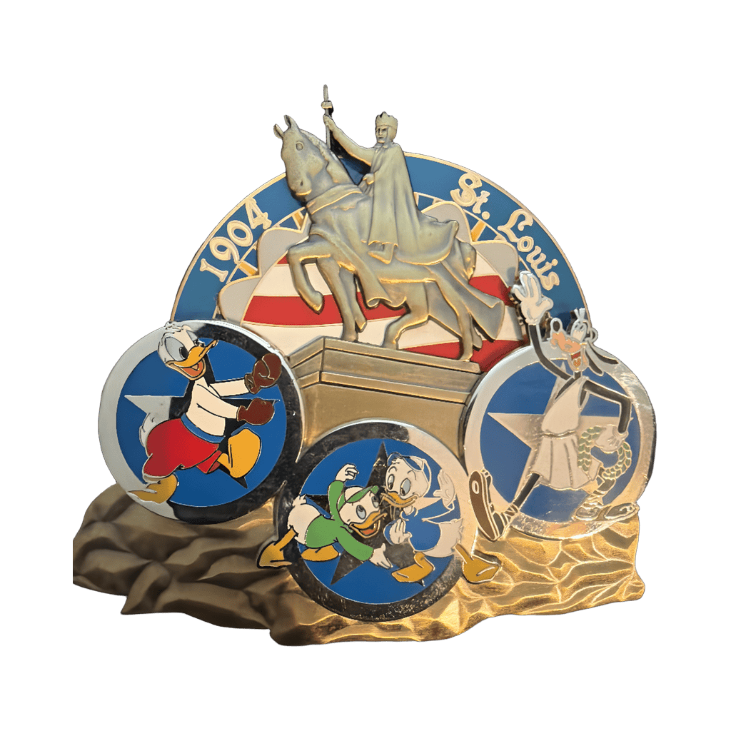 Logo with Donald, Goofy, Louie and Dewey Disney pin