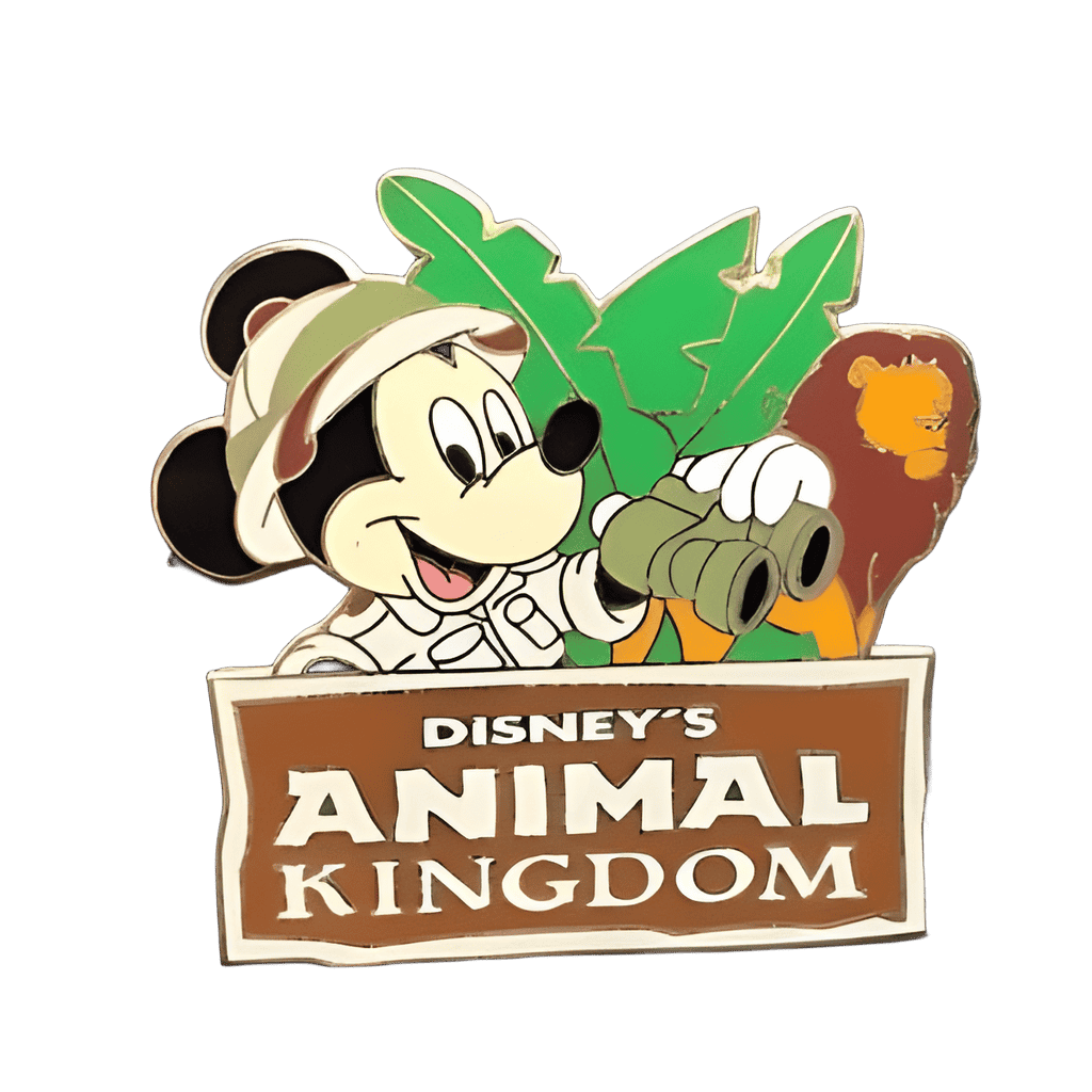 Mickey Watching a Lion with Binoculars Disney pin