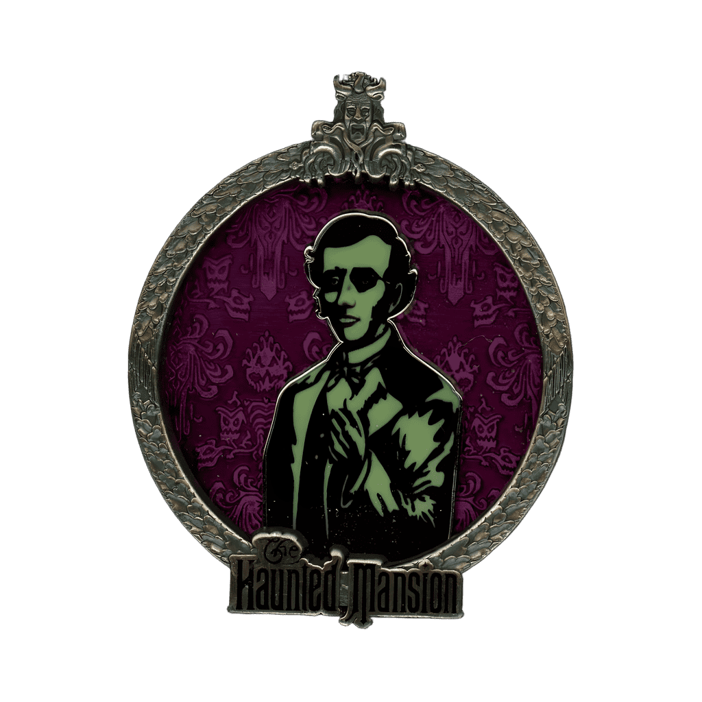 Haunted Mansion Circular Plaque Frames - The Aging Man Disney pin