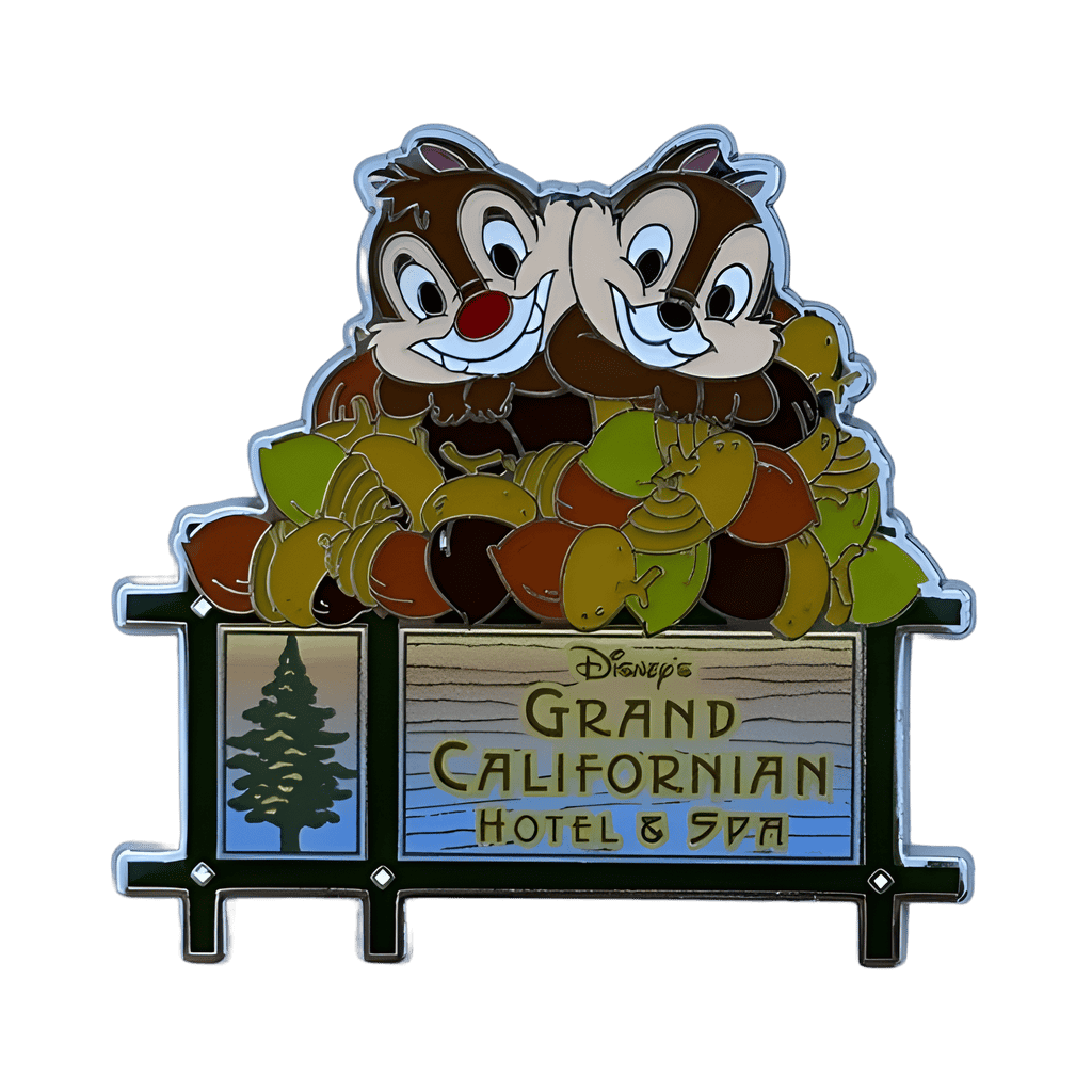 Chip and Dale with Nuts and Redwood Logo Disney pin