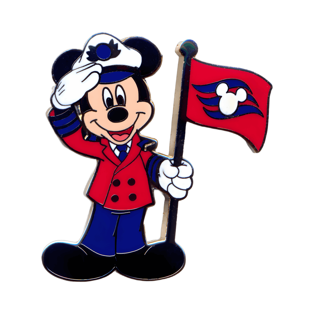Captain Mickey Mouse Saluting DCL Flag Disney pin