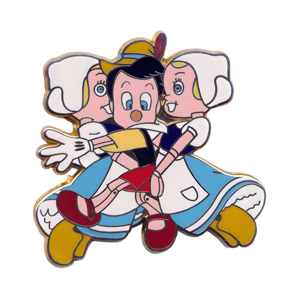Pinocchio with Two Girl Puppets Disney pin
