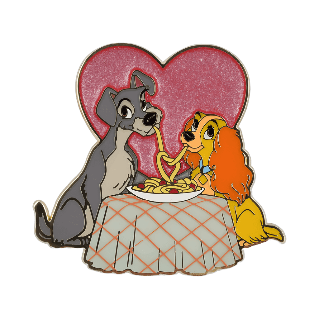 Lady and the Tramp Spaghetti Heart Disney pin