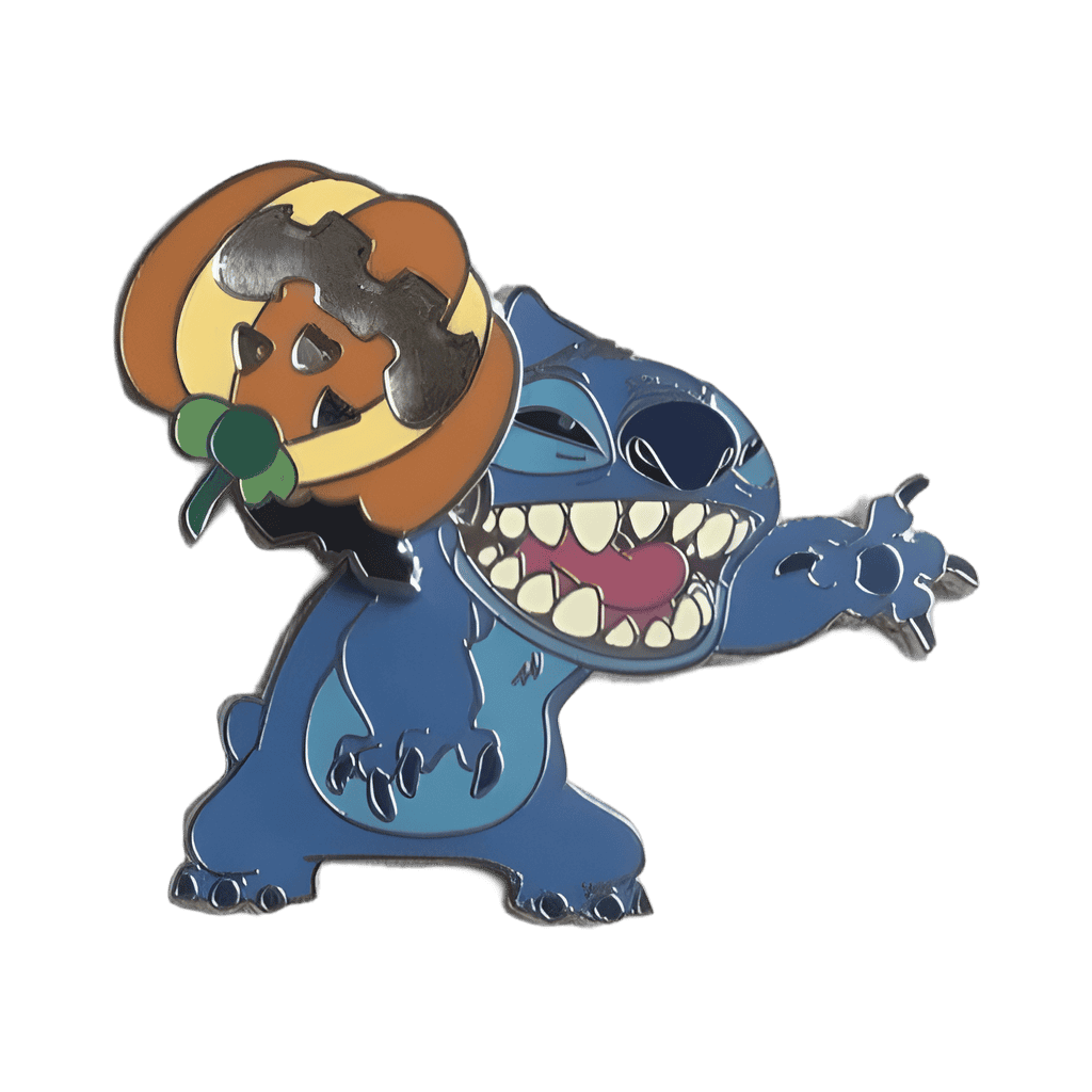 Stitch Holding Pumpkin Disney pin