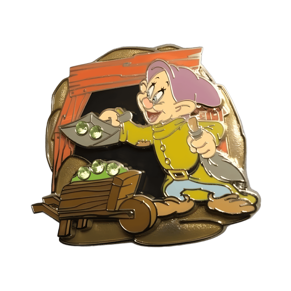 Version 2 - Dopey in Mine - Green Jewels Disney pin