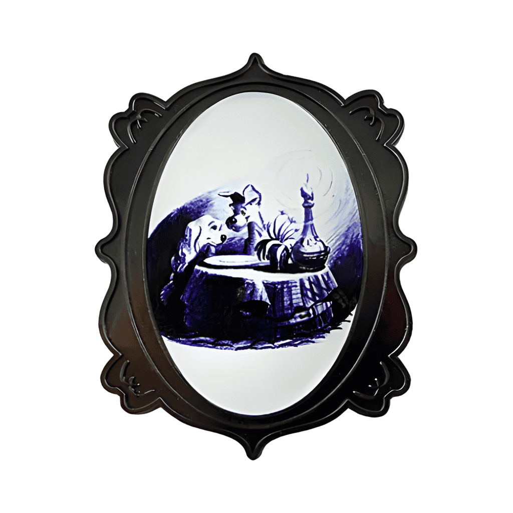 Lady and Tramp at Dinner Disney pin