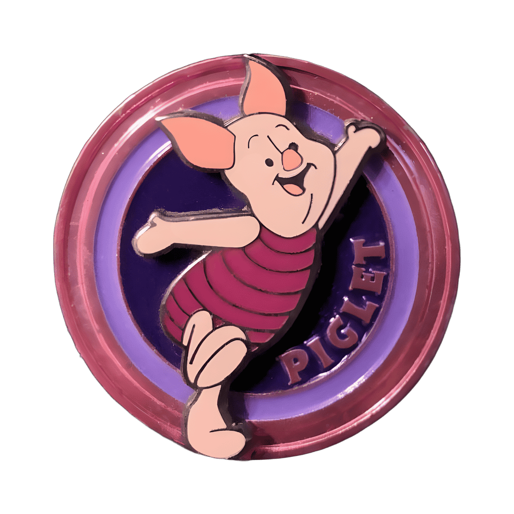 Piglet on a Purple and Pink Circle Disney pin