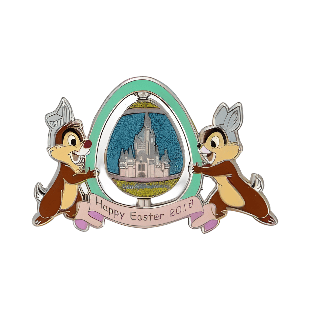 Chip and Dale - Cinderella's Castle Spinner Disney pin
