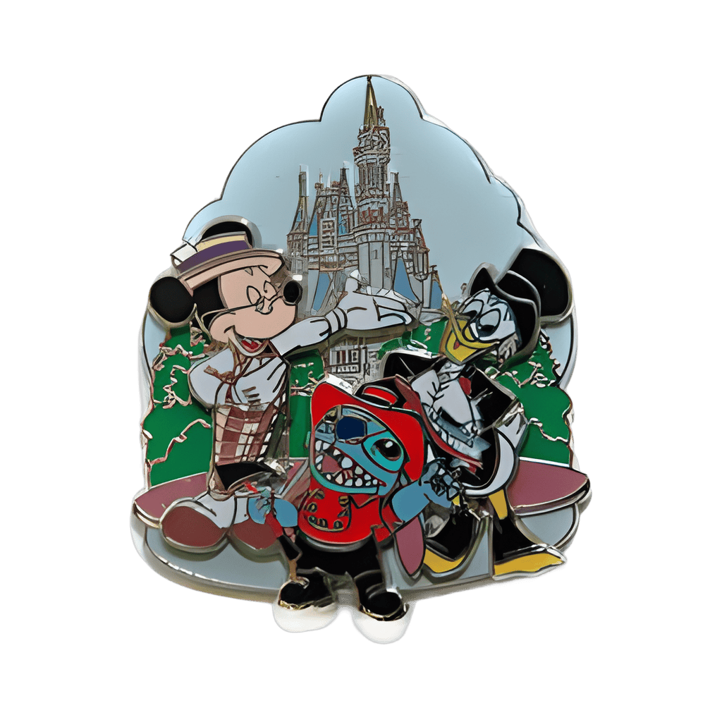 Fire Chief Smokey and Mayor Weaver at Castle- Scrooge, Stitch Disney pin