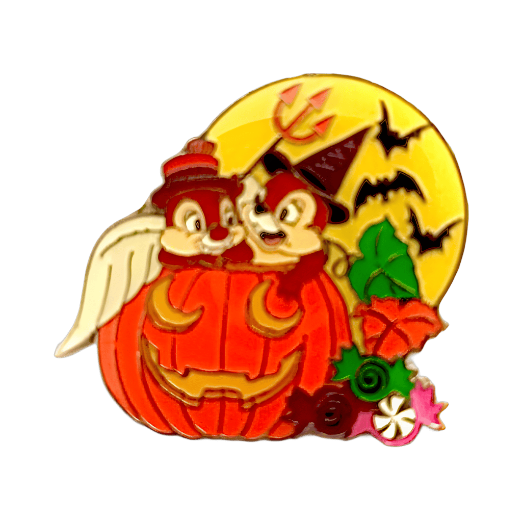 Chip & Dale in Pumpkin Disney pin
