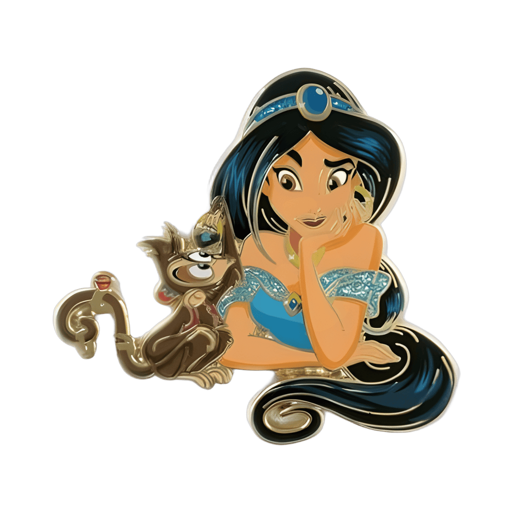 Jasmine and Abu Disney pin