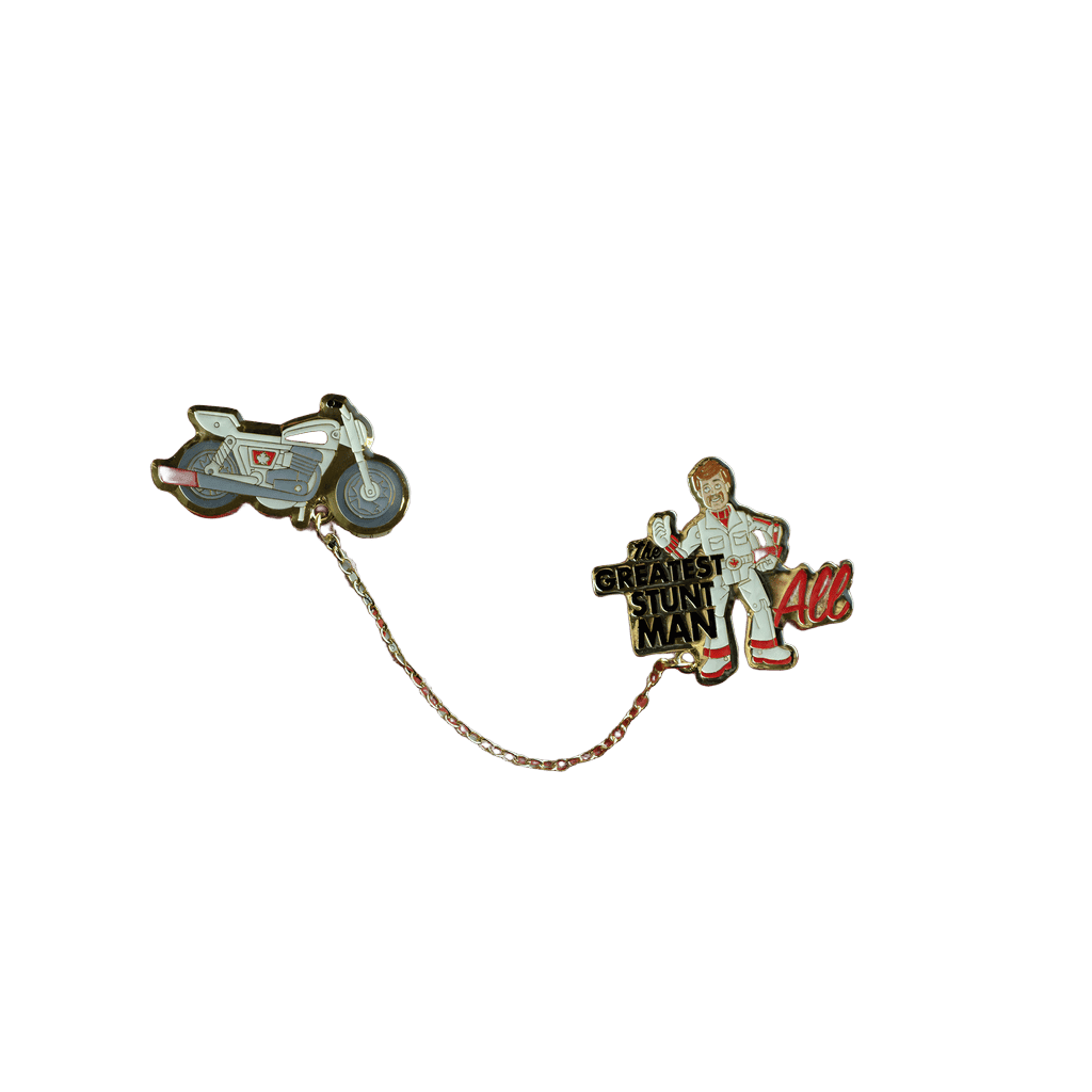 Duke Caboom and his motorcycle Disney pin