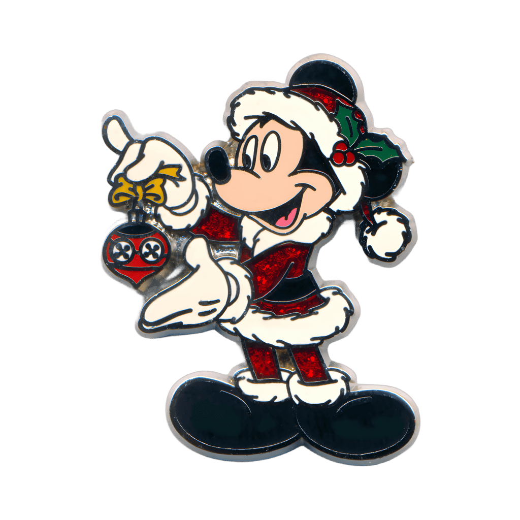 Mickey & Minnie 2 pin set - Mickey Holding an Ornament Disney pin