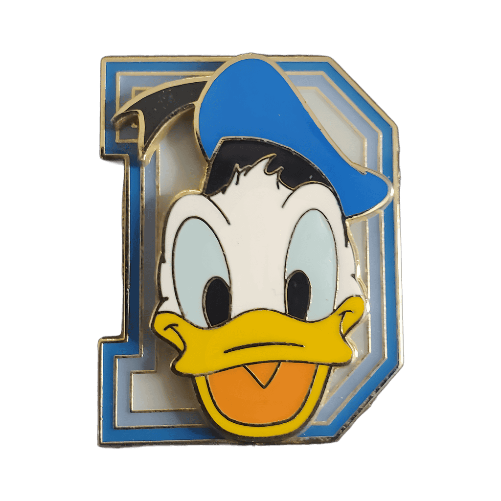 Donald Duck with Letter D Disney pin
