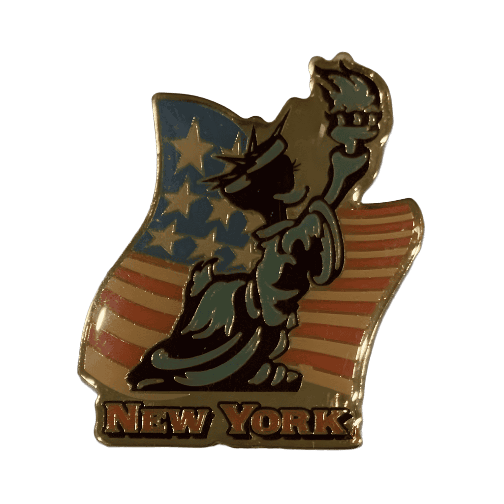 Silhouette of Daisy as Statue of Liberty Disney pin