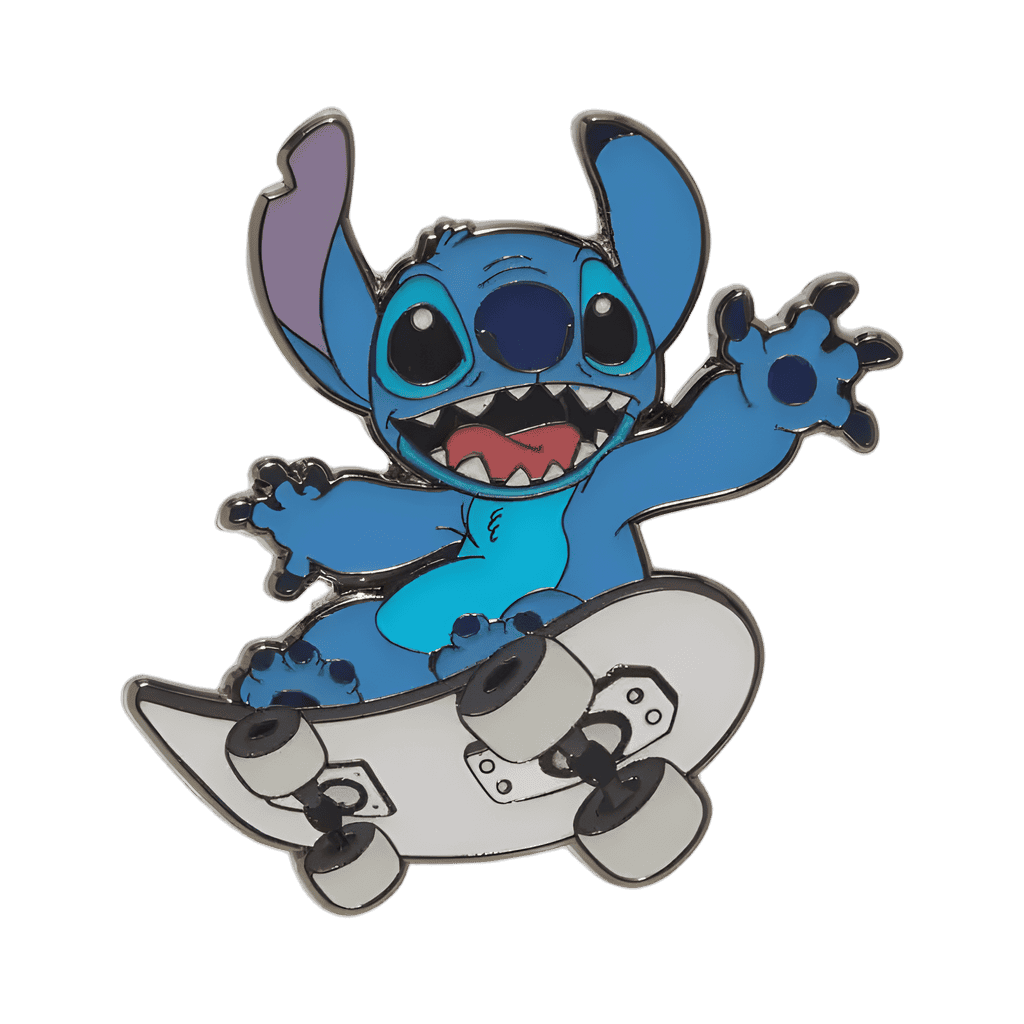 Stitch on Skateboard Disney pin