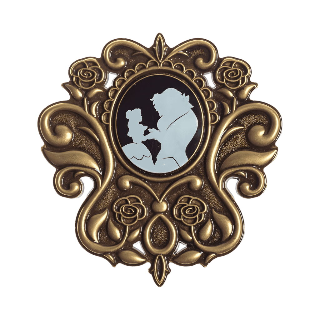 Gold Frame Belle & Beast Portrait Disney pin