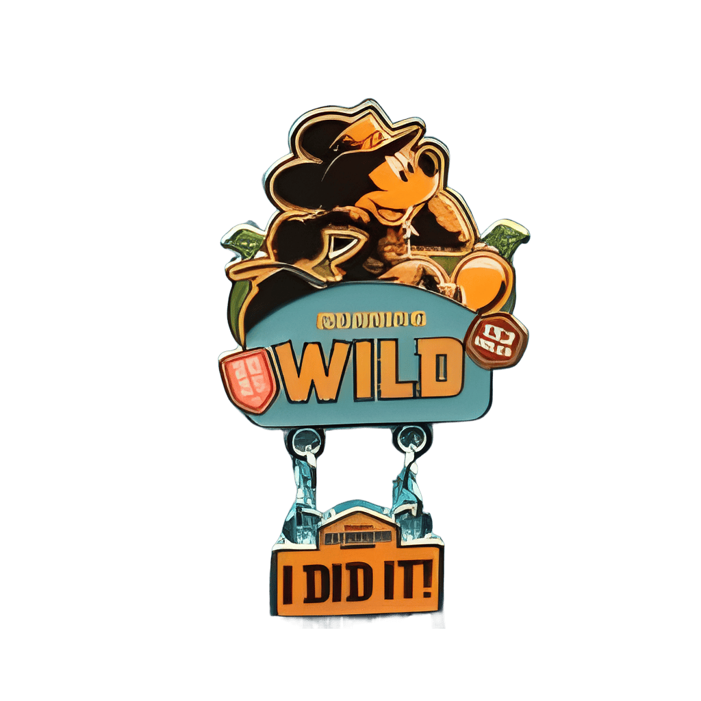 Mickey Mouse Half Marathon Running Wild 13.1 Miles I Did It! Dangle Disney pin