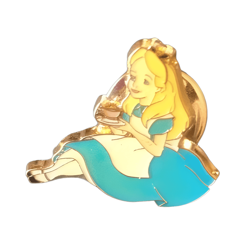 Alice in Wonderland 4 Pin Set 2 - #4 Alice Sitting w/ Tea Disney pin