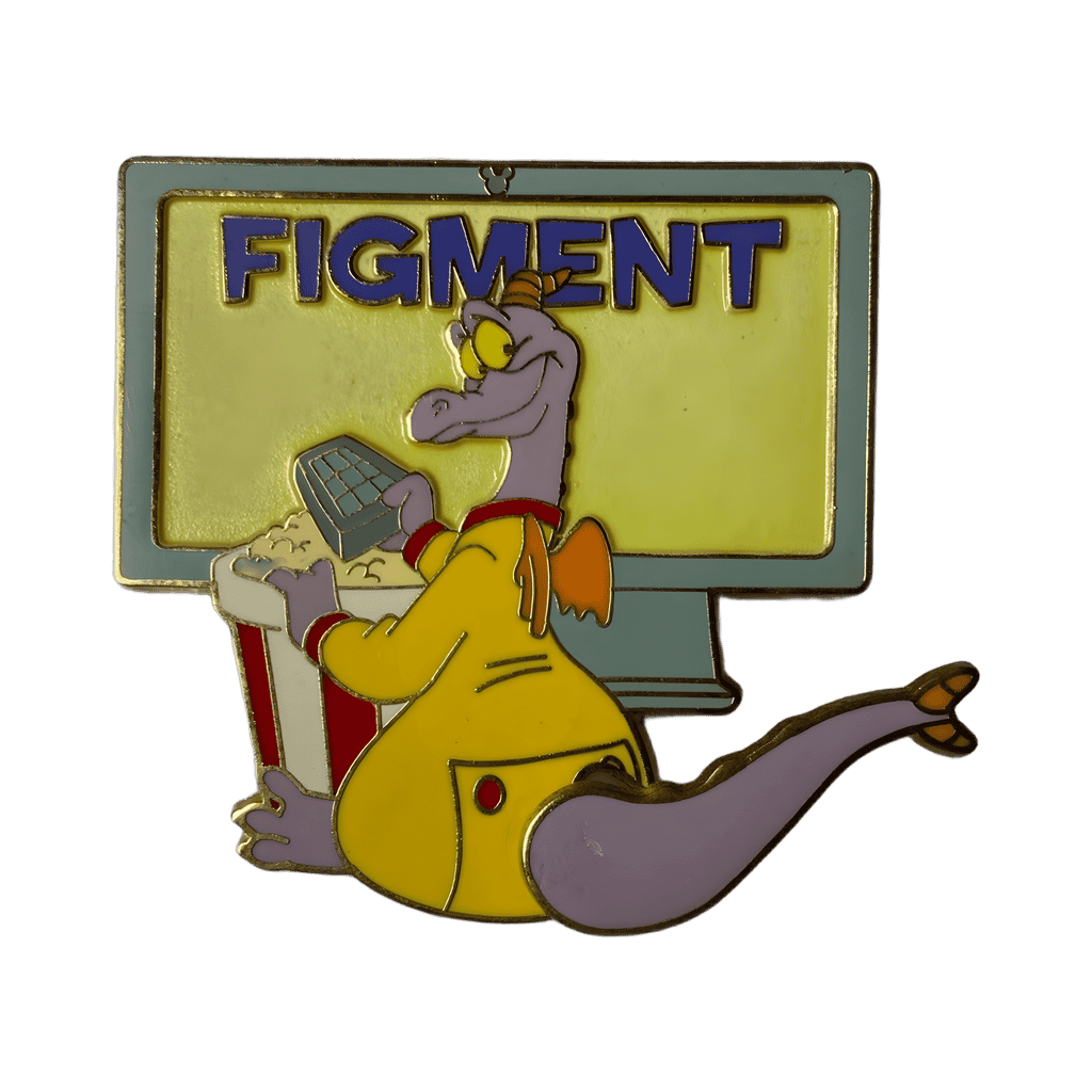 Figment Watching TV Disney pin