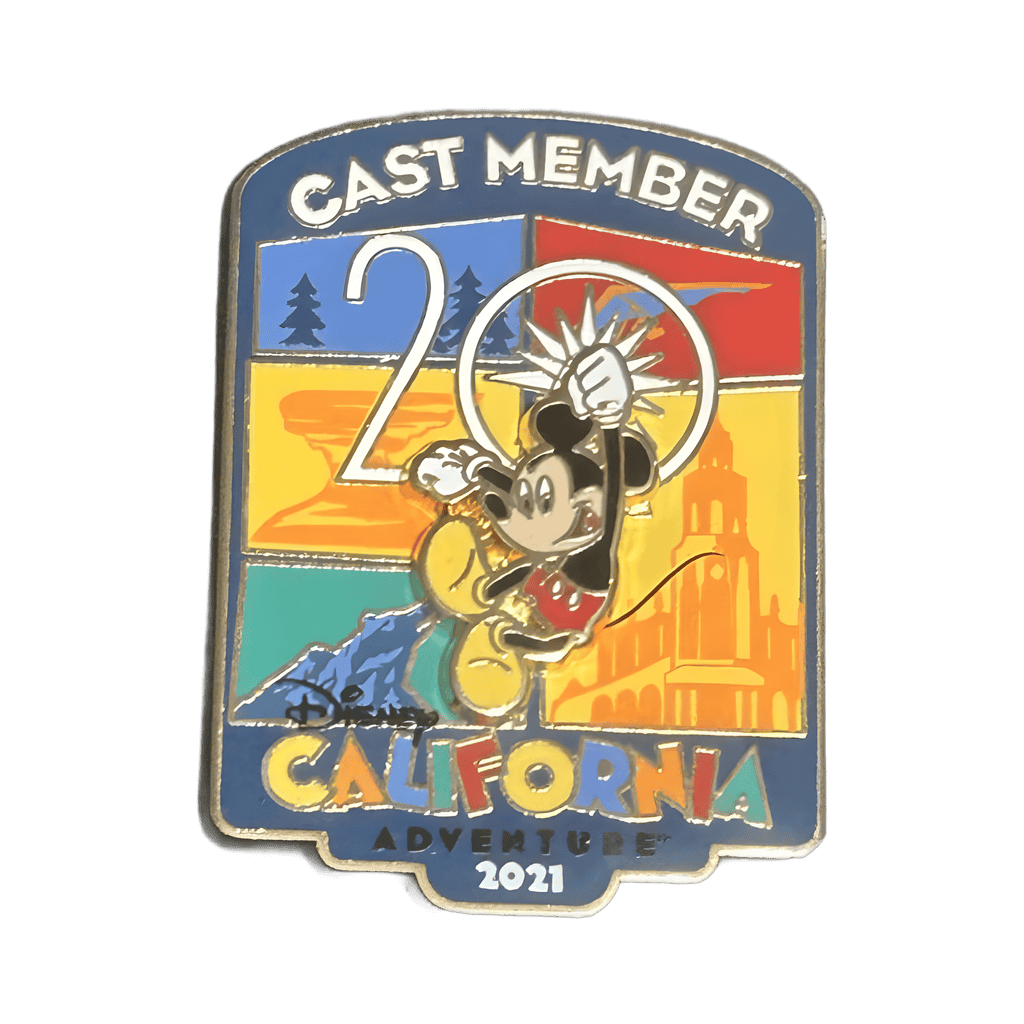 Cast Member DCA 20 Years Mickey Disney pin