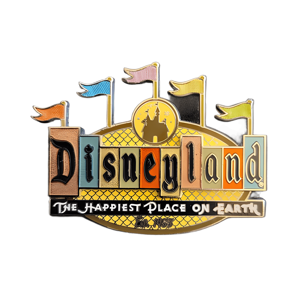 50th Anniversary Disneyland Retro Marquee Sign Disney pin