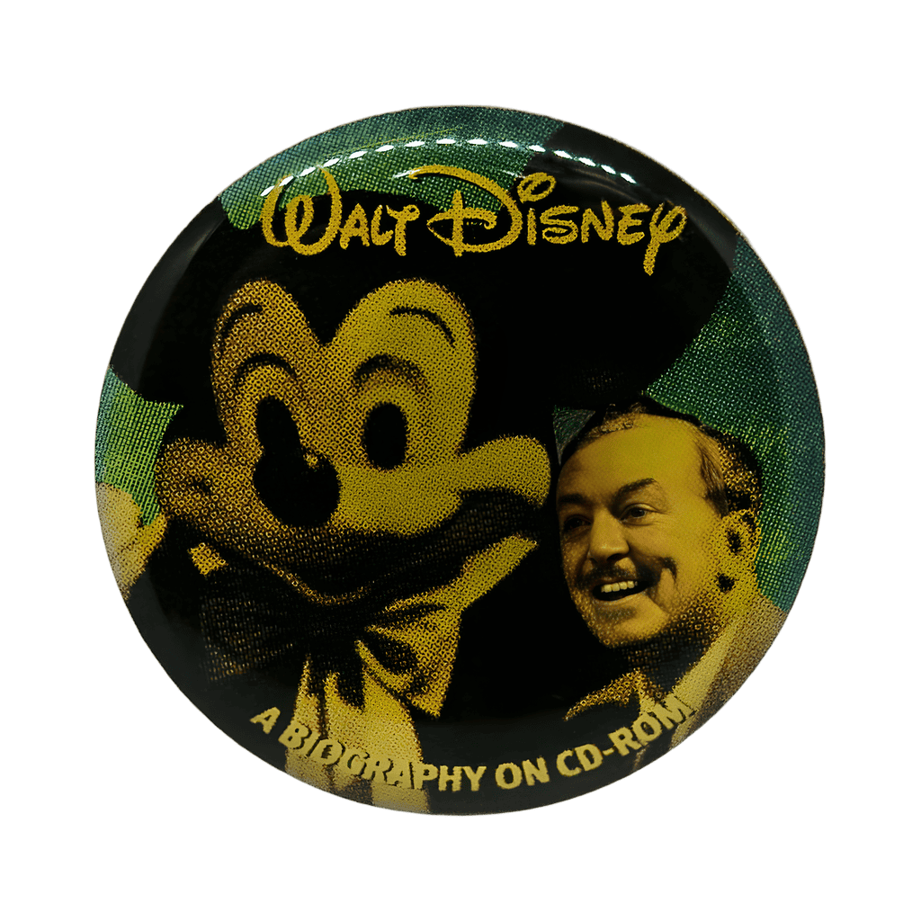 Walt Disney the Man and Mickey Mouse - Biography on CD-ROM - Epoxy Coating Disney pin