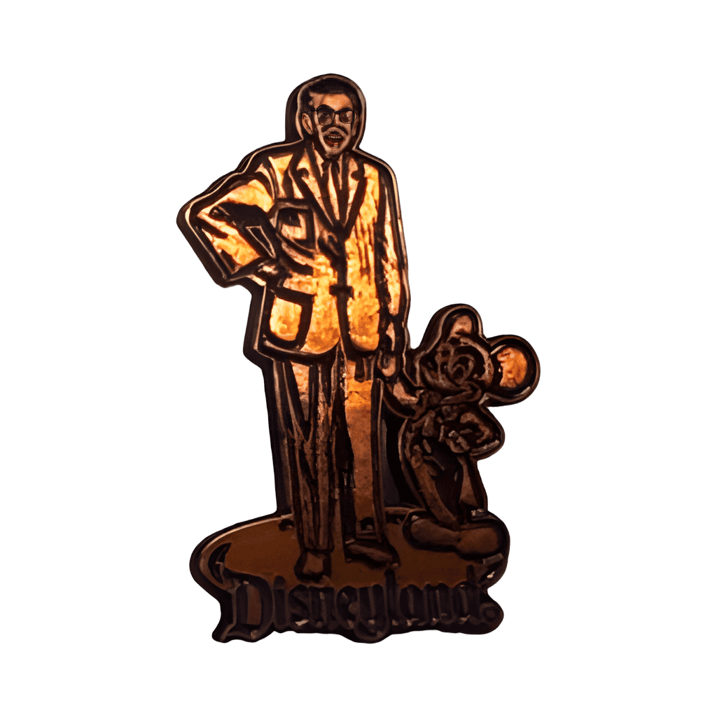 Walt Disney and Mickey - Copper with Purple Outline - Small Disney pin