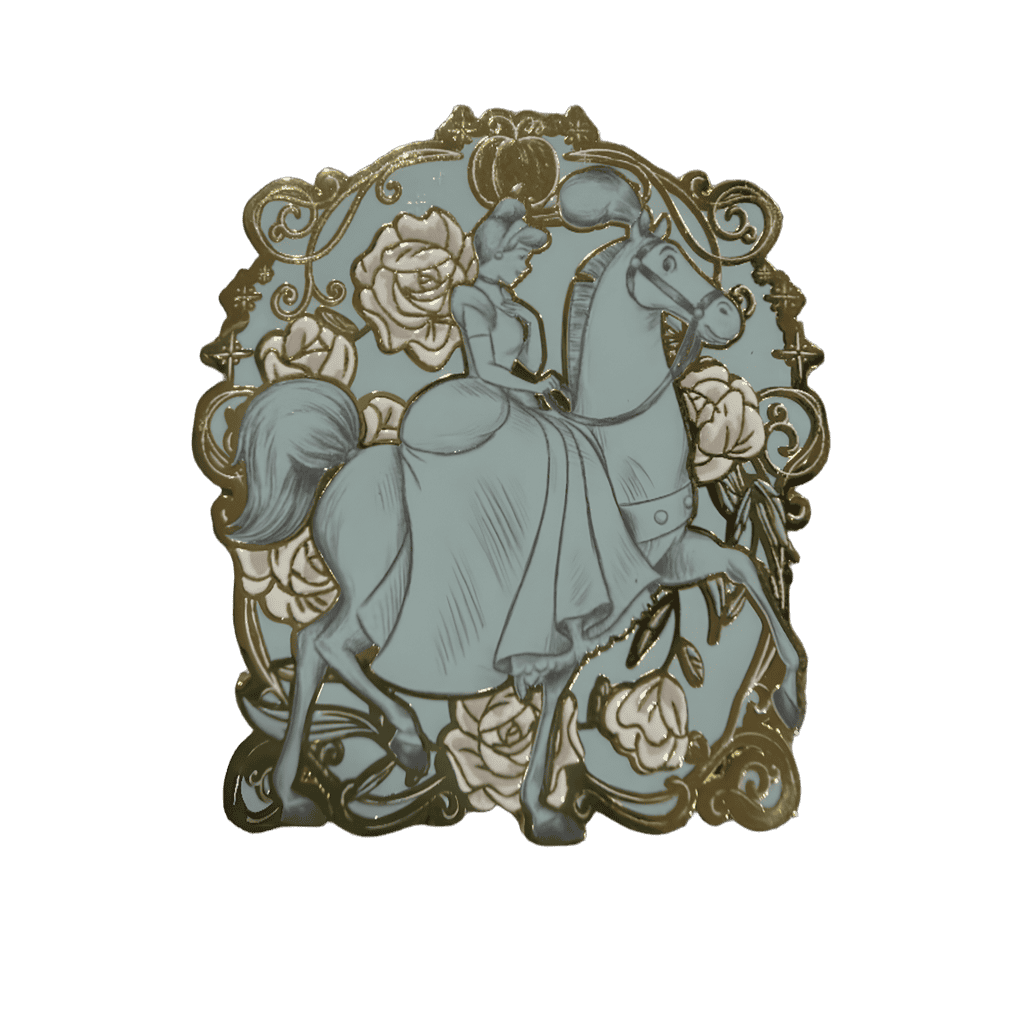 Cinderella riding her horse Disney pin