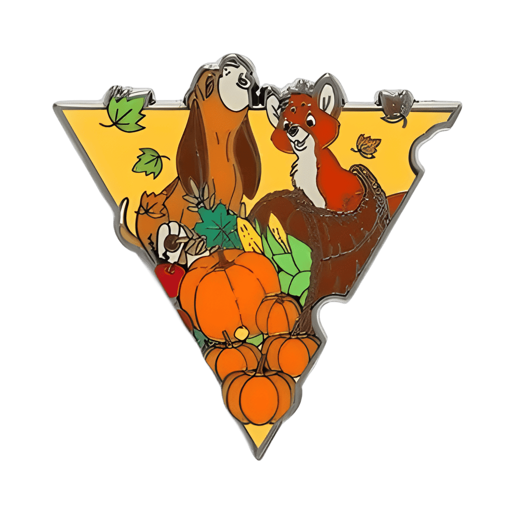 Copper and Tod on Thanksgiving Disney pin
