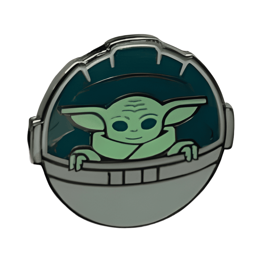 The Child (Grogu) in Carriage front view Disney pin