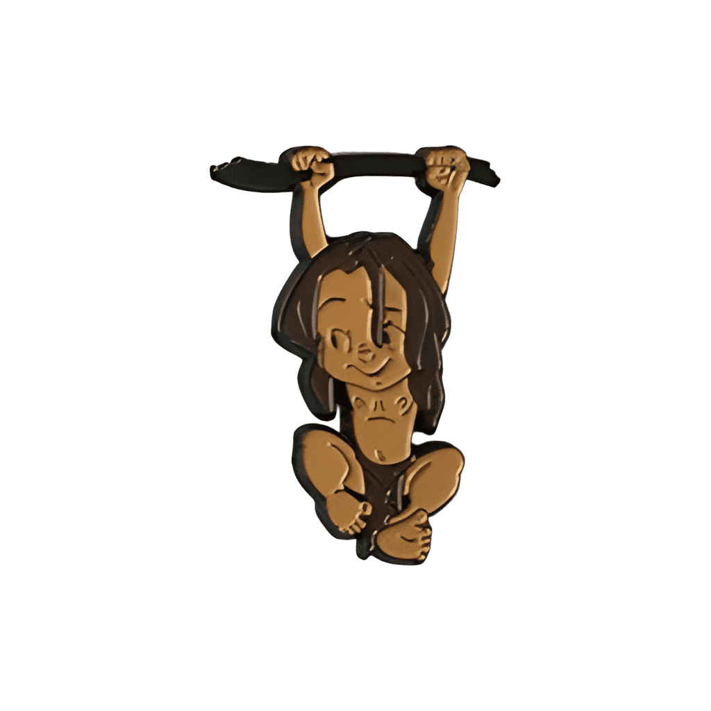 Toddler Tarzan hanging on tree (Black) Disney pin