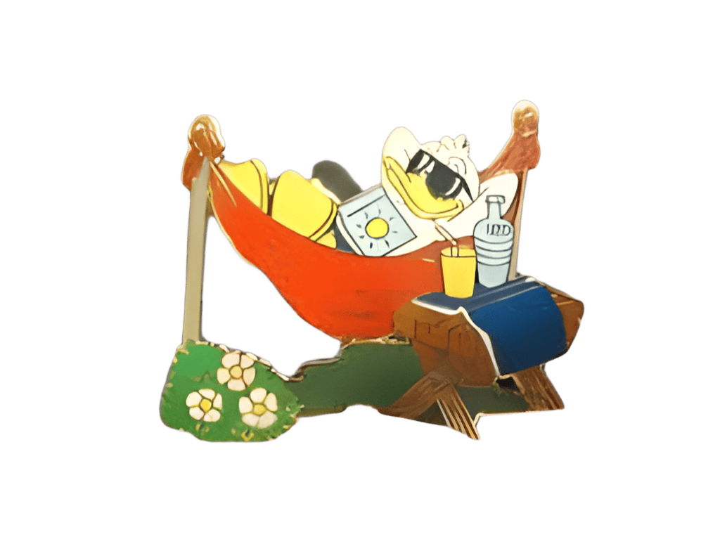 Donald Duck in hammock Disney pin