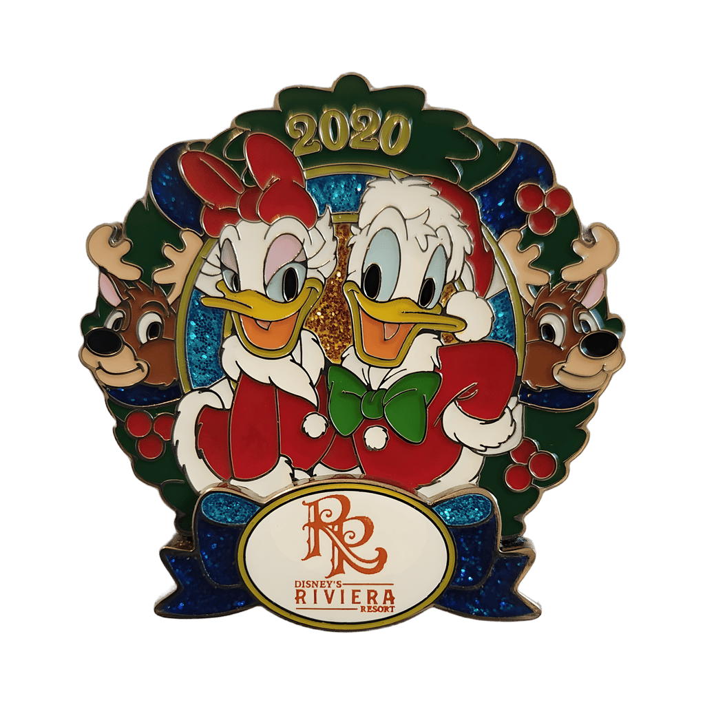 Riviera Resort - Donald & Daisy Wreath Disney pin